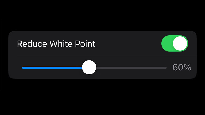 تغییر میزان Reduce White Point در آیفون