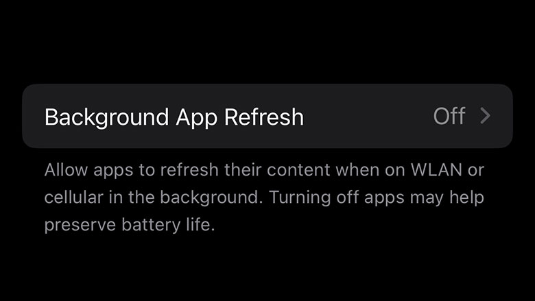 بهینه سازی Background App Refresh در آیفون